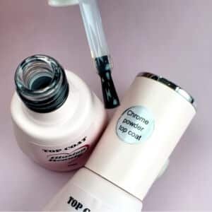 Chrome Top Coat illusion beauty – 10ml TOP ESPECIAL PARA EFECTO CROMADO O PIGMENTOS (sin filtro, no azulea)